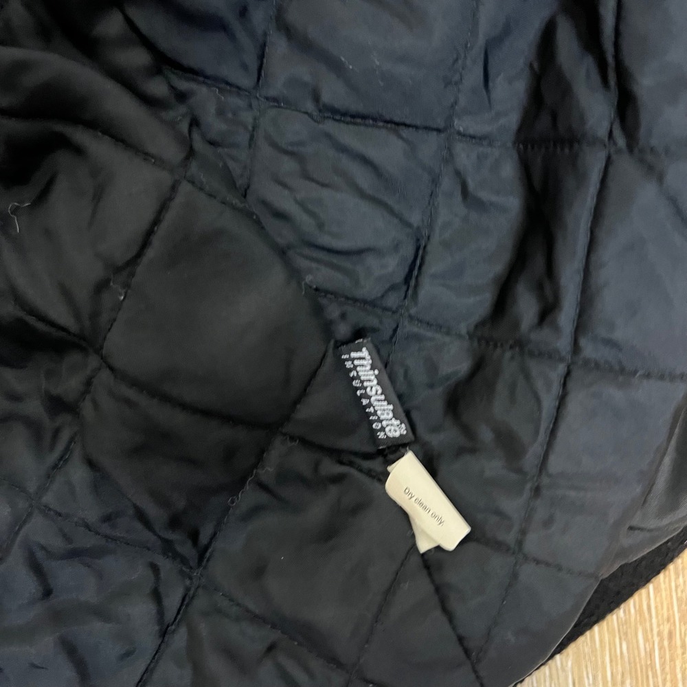 Vintage J.Crew Black Wool Peacoat | 90s Y2K Classic Double Breasted Coat size XS - Picture 10 of 11